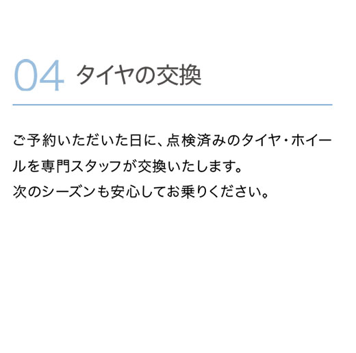 タイヤの交換