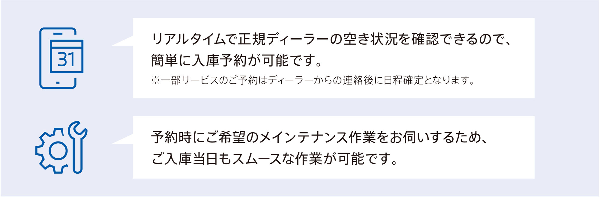 オンライン入庫予約システムから予約するメリット